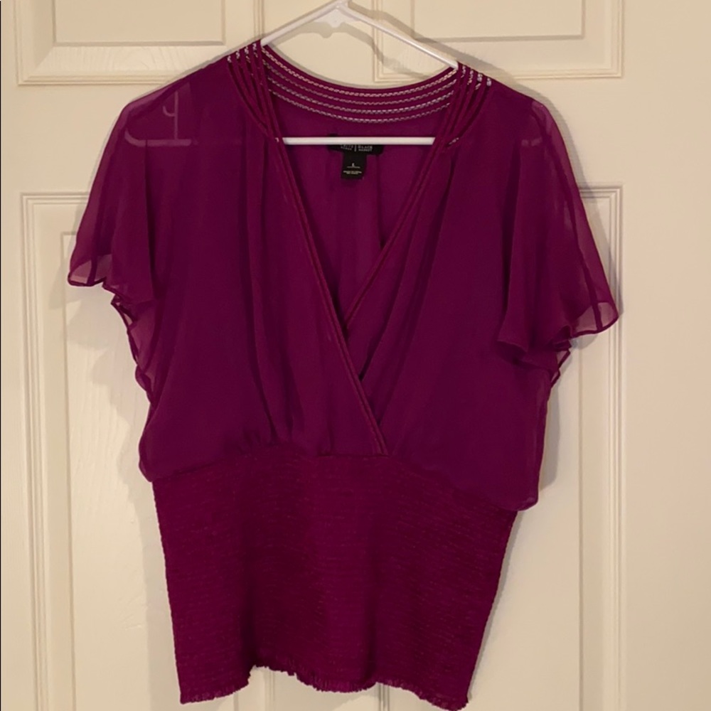 Sheer White House Black Market Blouse